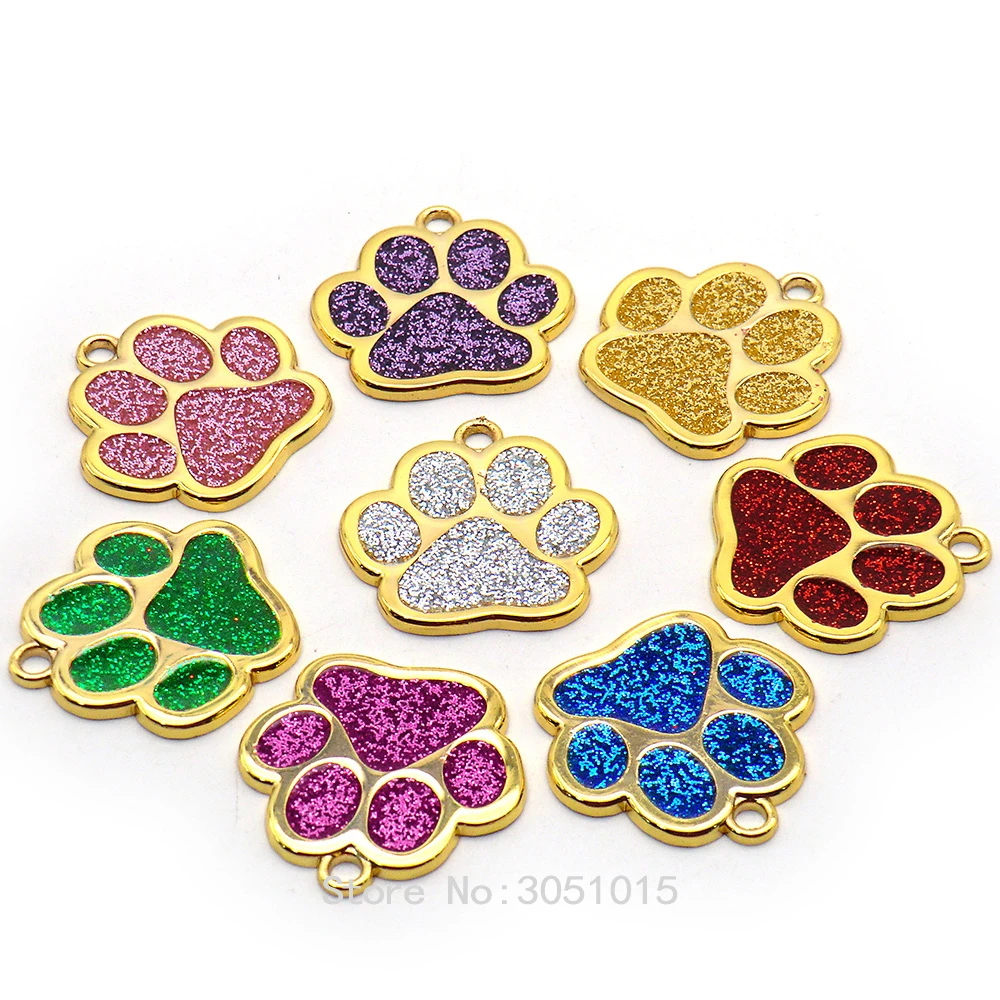 ik ben trots Lief Onderdompeling Groothandel 100Pcs Gouden Poot Hond Id Tag Gepersonaliseerde Puppy Id Tag  Huisdier Kraag Accessoires Custom Honden Anti Verloren naam Tags  Hanger|Naamlabels| - AliExpress