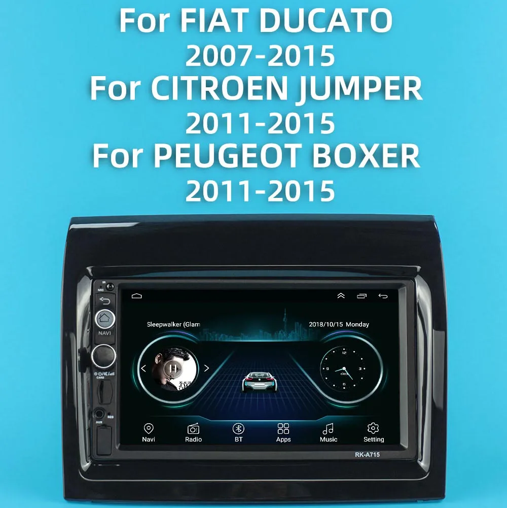 Автомагнитола 2 Din для FIAT Ducato 2007-2015 Citroen Jumper Peugeot Boxer 2011-2015 Авторадио с GPS-навигацией