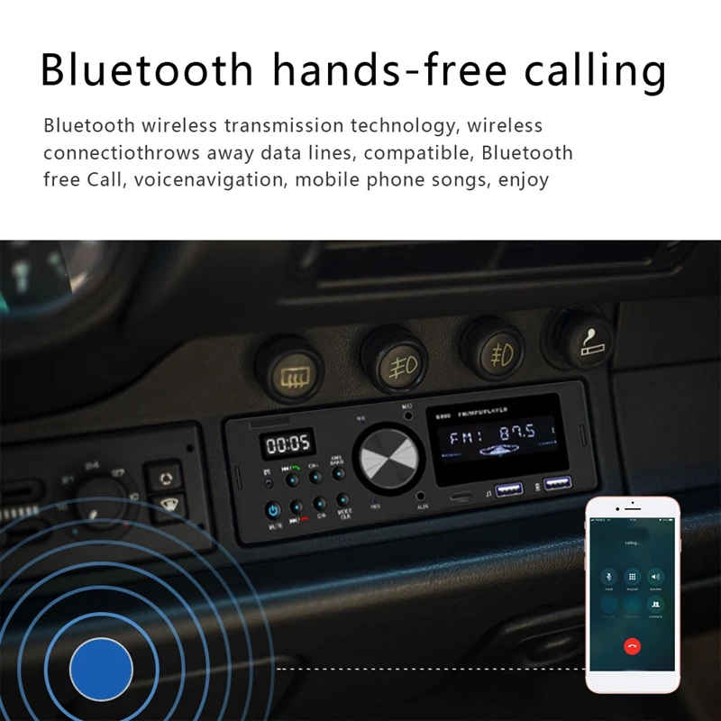 Автомобильный цифровой медиаприемник радио со встроенным Bluetooth и USB управлением для IPod/IPhone и Android телефонов с беспроводным рэмо