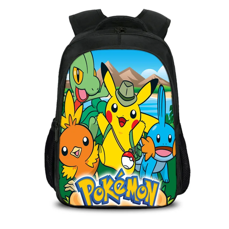 Аниме Рюкзак Pokemon Карманный Монстр школьная сумка Ash Ketchum/Пикачу школьные рюкзаки для девушек мальчиков рюкзак для переноски детей Детский рюкзак для книг