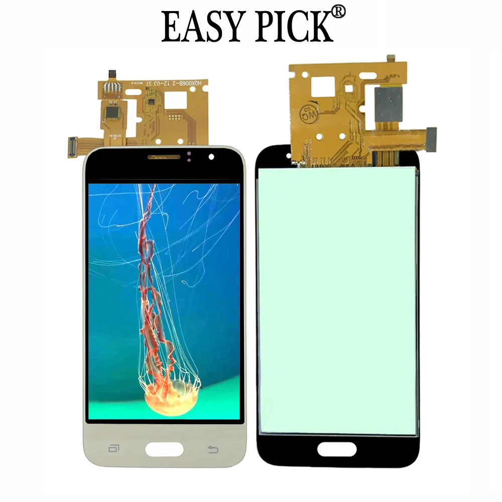Для samsung Galaxy J1 J120F/DS J120F J120M J120H/DS J120G ЖК-дисплей кодирующий преобразователь сенсорного экрана в сборе - Цвет: Gold