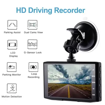 

1080P FHD/720P/VGA Car Driving Recorder Dashboard Camera With 4.0 HD Screen For Loop Recording And Motion Detection