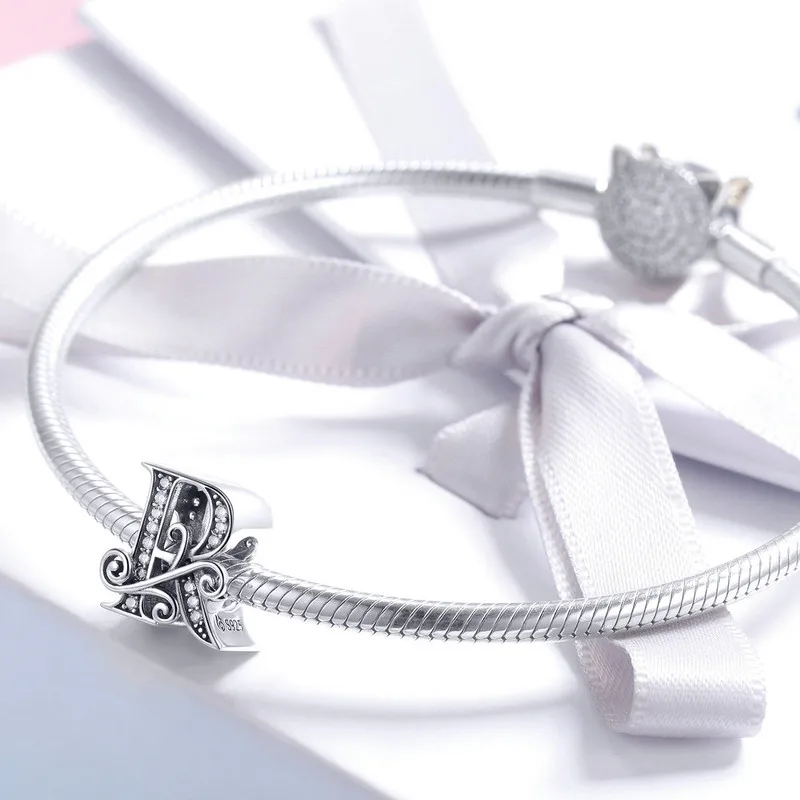 CodeMonkey 925 пробы серебро 2019 имя буква алфавит R шарм бусина подходит для оригинала