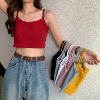 

Summer Korean Women Slim Slimming Camisole Female Carefully Machine Chic Short Vest