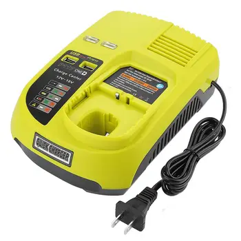 

For Ryobi One+ P117 12V-18V Lithium Ion Ni-CD / Ni-MH P102 P103 P104 P105 P107 P108 with 2 USB Port Power Tool Battery Charger