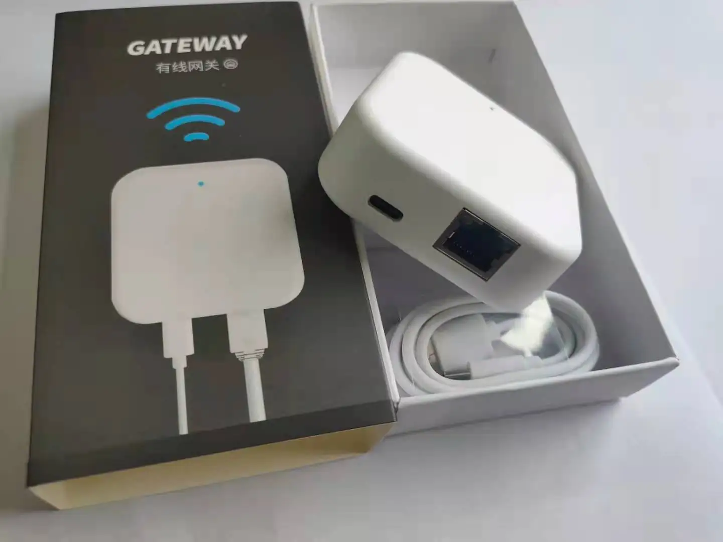 Bluetooth Gateway com TT Lock APP, Conexão Cabo de Rede, Bluetooth