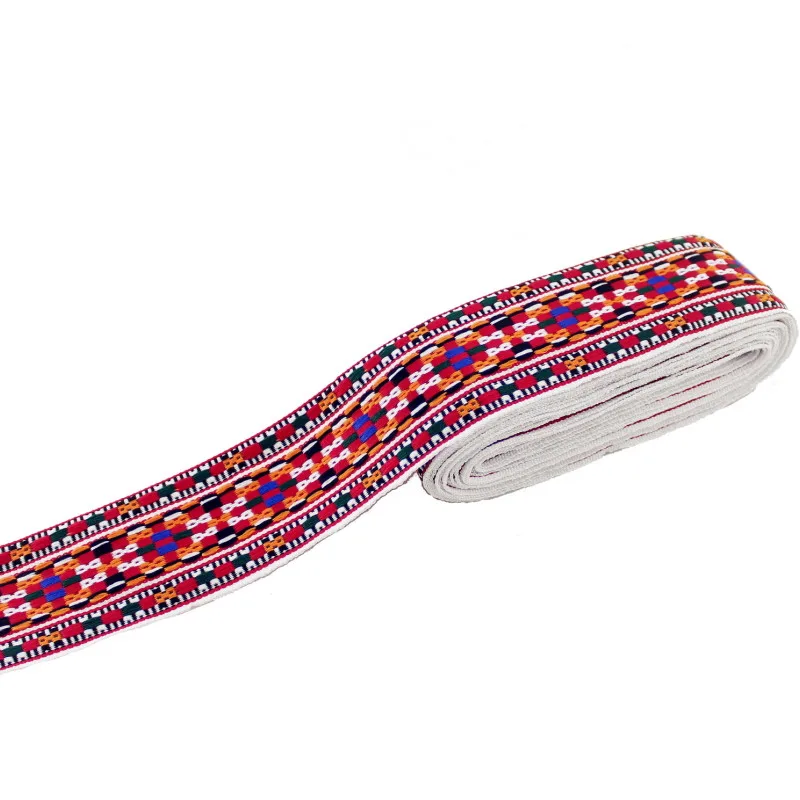 Length 5yards Width 4cm Geometric Mosaic Webbing Strap Embroidery Grosgrain Ribbon For Crafts Ruban DIY Passepoil a Coudre | Дом и сад
