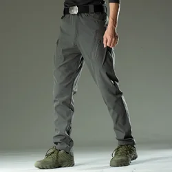 Pantalones Cargo tácticos elásticos de concha suave para hombre y mujer, pantalón holgado y recto con múltiples bolsillos, para deportes al aire libre, primavera y otoño