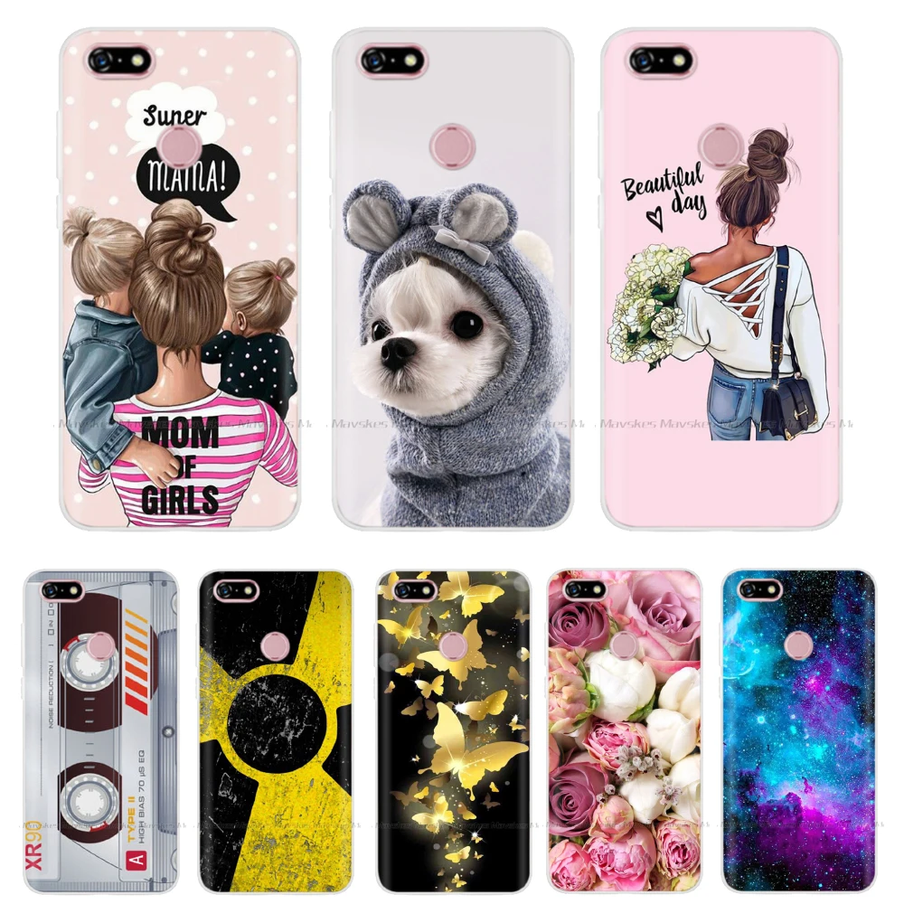 Coque For Lenovo A5 Case 5.45&quot Printing Silicone Soft TPU Phone cover A 5 Bumper Cartoon Cover Hoesje flower | Мобильные