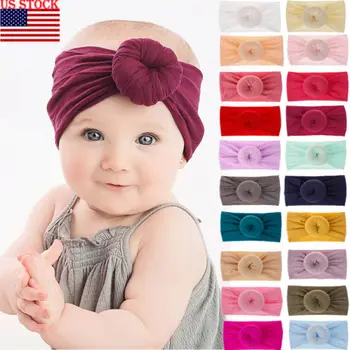 

Pudcoco USPS Fast Shipping Soft Baby/ Girls Kids Toddler Bow Hairband Headband Turban Big Ball Head-Wrap