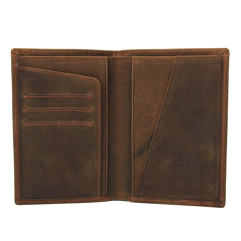 Capa de passaporte de couro genuíno macio