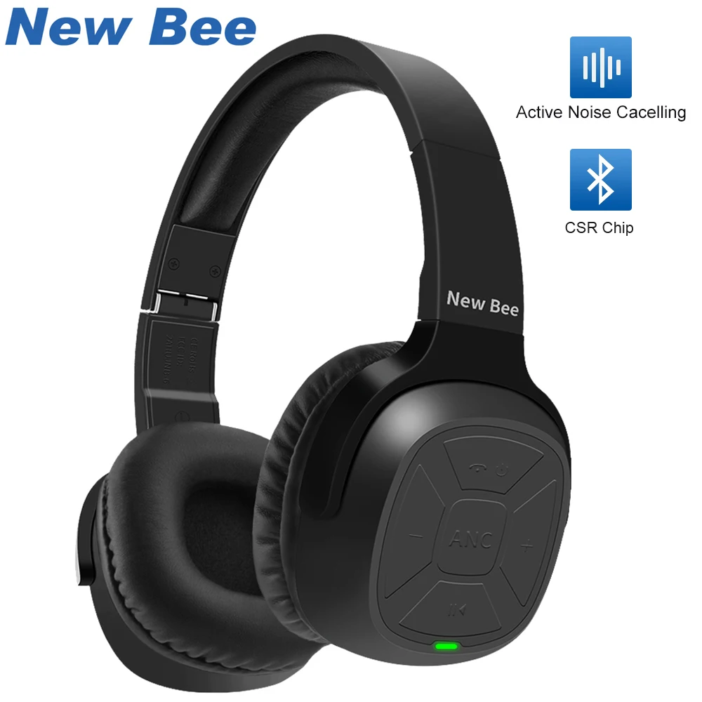 Беспроводные наушники New Bee Bluetooth с активным шумоподавлением ANC HiFi микрофоном для