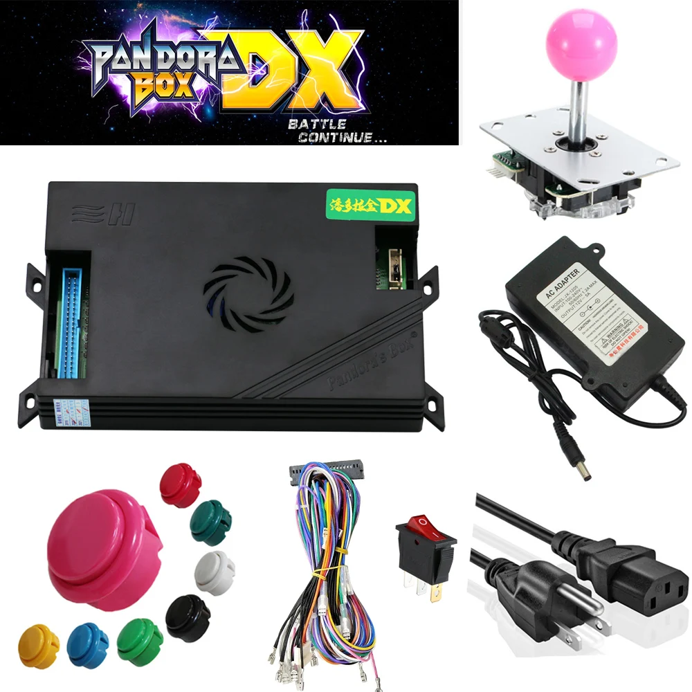 

Pandora Box DX hd Jamma Mutli plateau de jeu bricolage Aracad Kit monnayeur puissance fil de Jamma harnais Aracde Joystick bouto