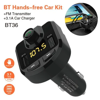 

Charge FM Modulator MP3 Player Suitable For Phone bluetooth Car FM Transmitter Wifi Radio Adapter USB Charger MP3 Player Mic