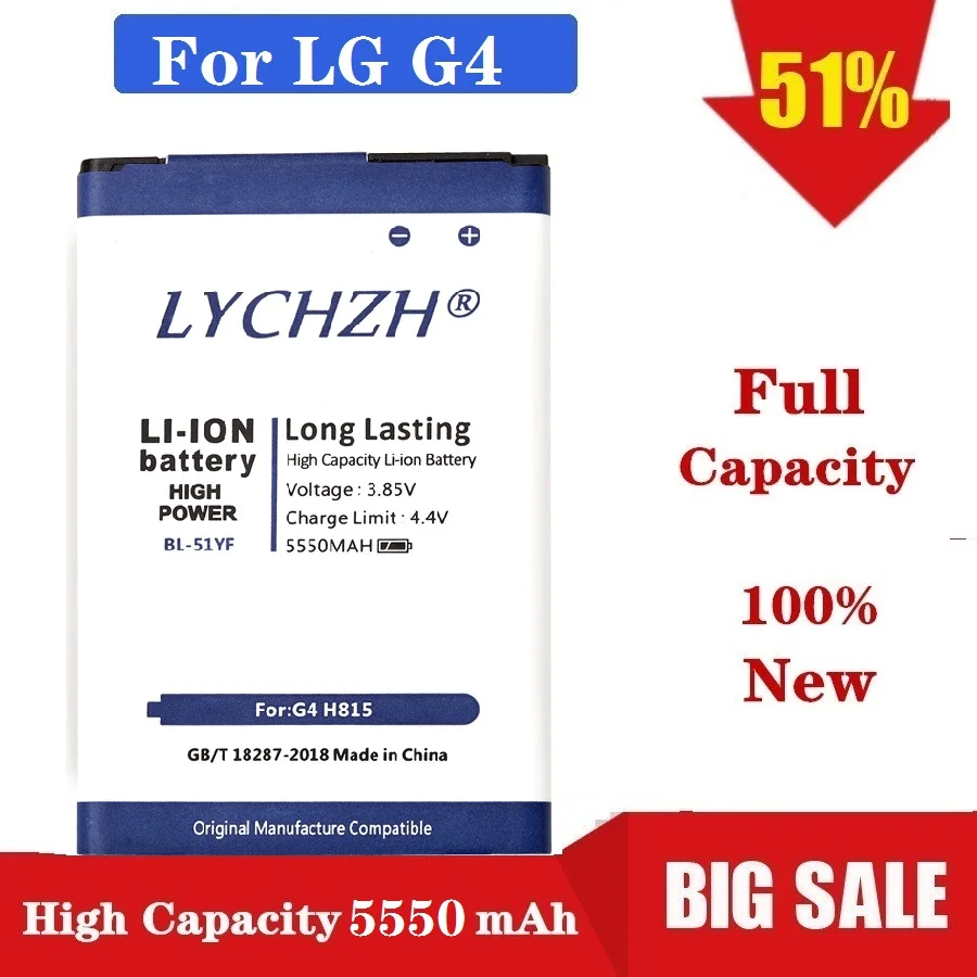 100% Новый оригинальный BL 51YF аккумулятор мобильного телефона для LG G4 H815 H818 H810 VS999