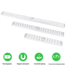 24/40/60 светодиодный s PIR Беспроводной светодиодный движения Сенсор светильник шкаф лампа светодиодный под кабинет Ночной светильник шкаф Лестницы Кухня