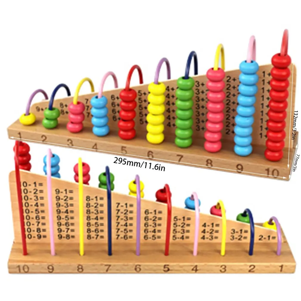 Многоцветный Деревянный Абакус соробан игрушки для детей Счетный расчет полки блоки Монтессори Обучающие Развивающие Математические Игрушки