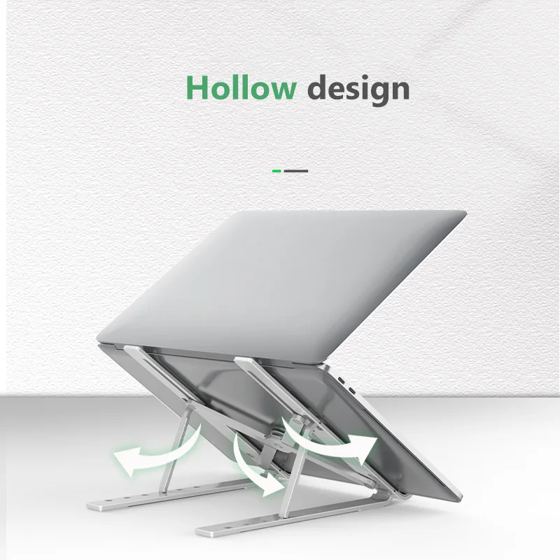  Adjustable Laptop Stand Foldable Notebook Stand Holder For Macbook Lapdesk Portable Aluminum Alloy 