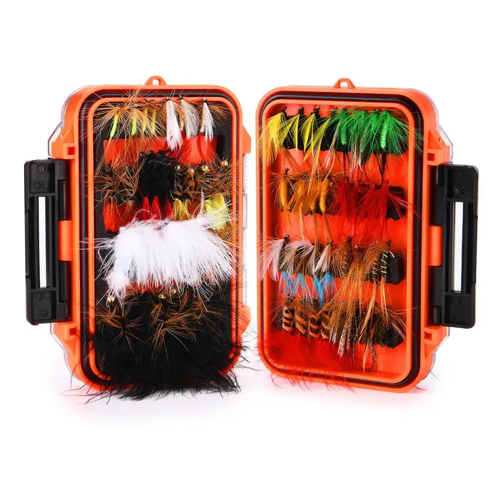

Magreel 64pcs Fly Fishing Lures Kit with Box Fly Lure Set for Fishing Bass, Panfish, Trout