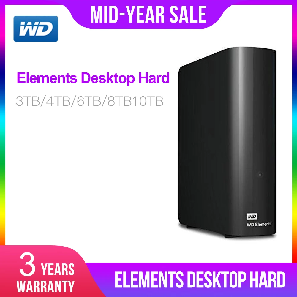 Жесткий диск Western Digital для настольного компьютера 3 ТБ 4 6 8 10 ТБ|Внешние жесткие