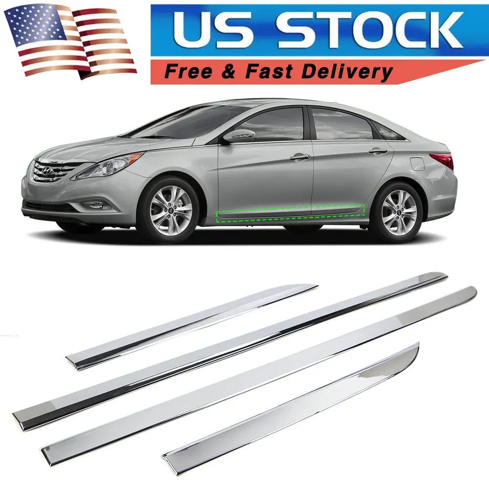 4 шт. хромированная формовочная Накладка для Hyundai Sonata YF i45 2011 2012 2013 2014|Обвесы| |