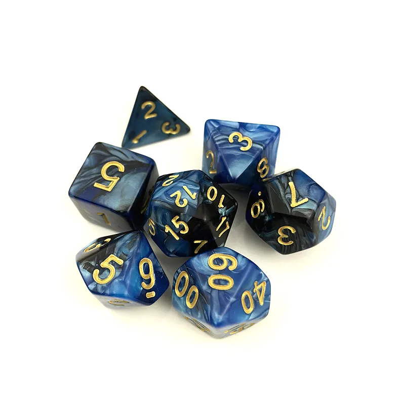 Top quality dice 7Pcs polyhedron dice game nebula dice party bar game hobby Christmas gift