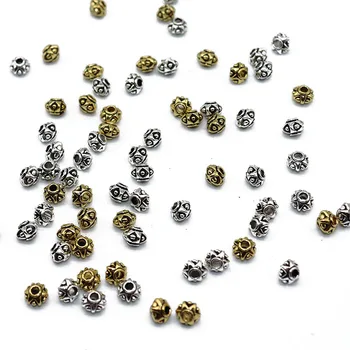 

Tibetan Silver Color Beads Bracelet for Jewelry Making 100pcs 6mm Wholesale Metal Alloy Beads Bracelet Accessoires Loose Beads