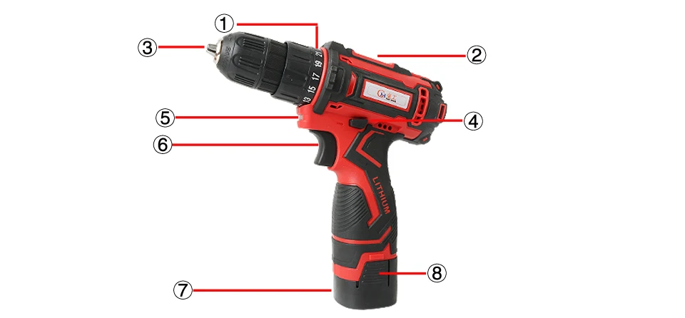 Haowook 25+1 Torque 16.8V 2-Speed Electric Cordless Screwdriver Drill Battery Mini Drill Rechargeable For Electrical Tools