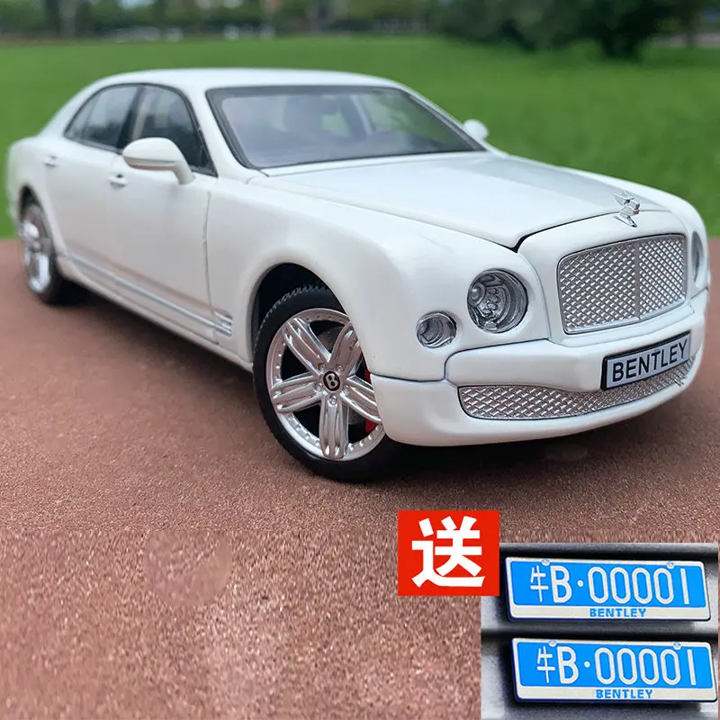 1/24 автомобиль отличного качества Bentley Mulsanne из металлического сплава Diecasts& Toy Vehicles модель игрушки Подарок детская коллекция моделирования - Цвет: Bentley white