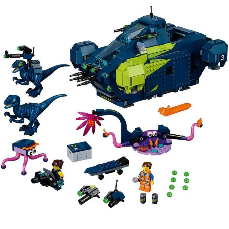 45012 1325 шт. фильмы серии Rex's Rexplorer строительные блоки кирпичи игрушки совместимы с 70835 фильм 2 Рождество для детей