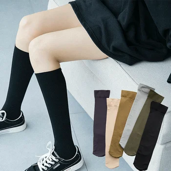 

meia korean style women socks harajuku long high fall sheer cotton luxury streetwear modis black fashion cool casual dress