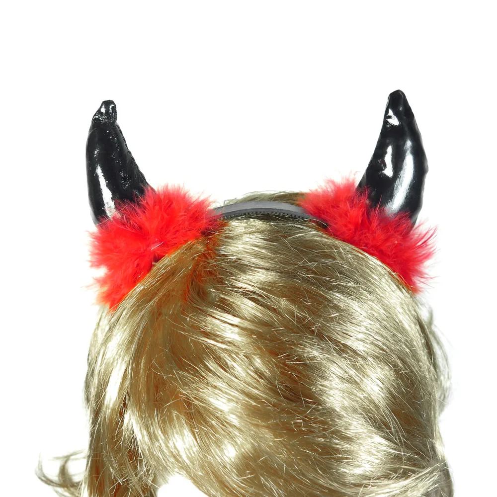 Party favors red pink Devil horn headband funny styling kit for halloween wedding new year hen bachelorette event party supplies