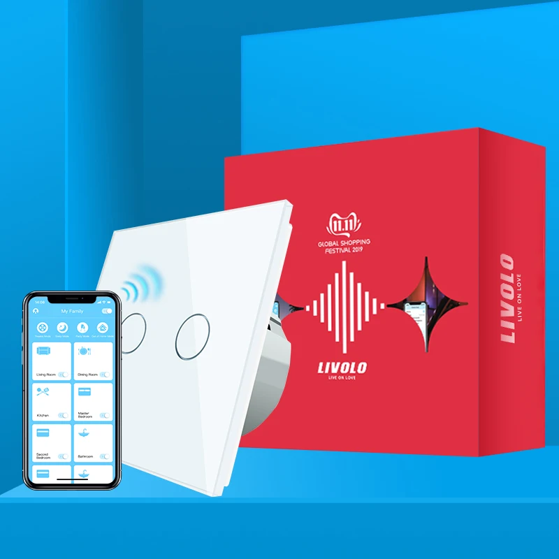 

Livolo APP Touch Control Zigbee Switch, Home Automation smart switch wifi control, Work with Echo,alexa,google home