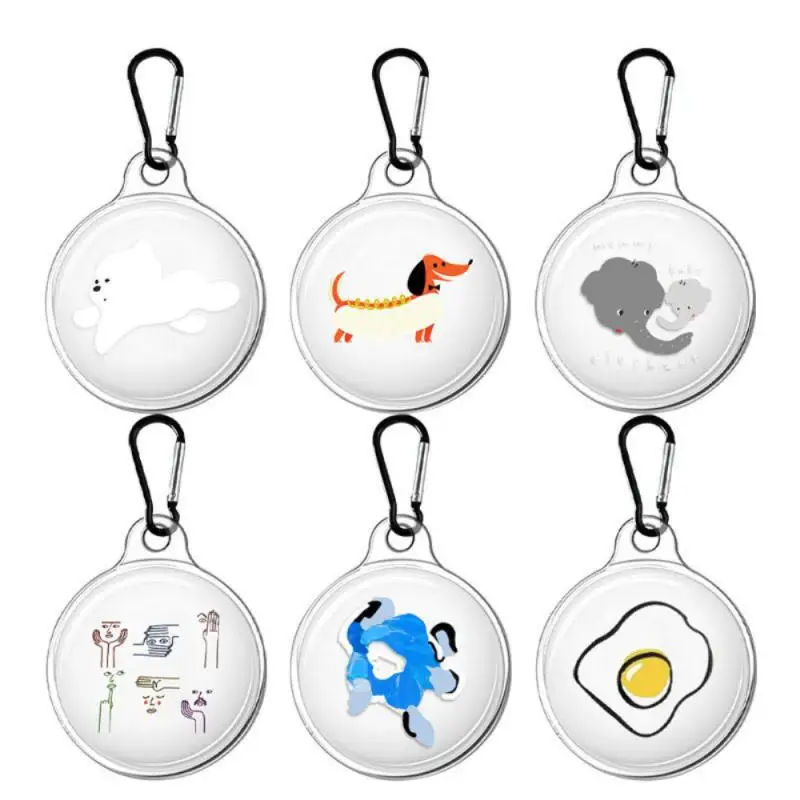Portable Silicone Case For Apple Airtags Locator Tracker Anti-Lost Device Keychain Protective Sleeve Soft Protection Cover