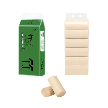 

12 Roll's Bamboo Fiber Pulp Paper Towel Centerless Pulp Toilet Paper Household Soft Toilet Tissue