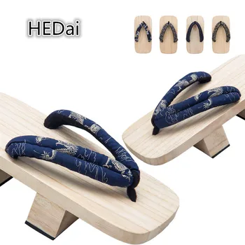 

Male Size 39-46 Japanese Wooden Flip Flops Cosplay Kimono Shoes Man And Woman Summer Slippers Clogs