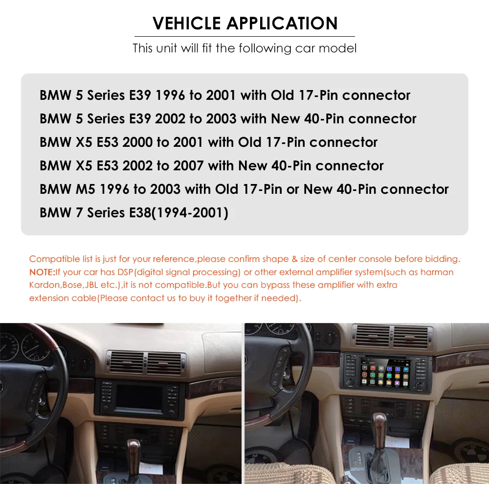 IPS DSP 2G+16G Android 9.0 CAR DVD GPS For BMW 5 Series E39 X5 E53 M5 7 Series E38 multimedia playe