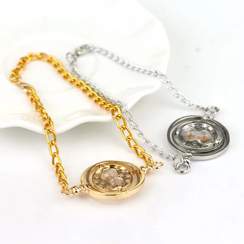 Hourglass Bracelet Pendant Metal Figure Chain Time Turner Bracelets Toy For Men Women | Украшения и аксессуары