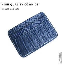 Slim Credential Holder Bag Handmade Genuine Leather Card Holder Men's Wallet Small Antique 5 in 1 For Men Coin Purse