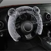 AUTOYOUTH Winter Steering Wheel Cover Plush Fur Cute Warm Long Wool Plush Car Steering Wheel Covers Universal 37-38 cm/15inch ► Photo 2/6