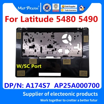

New original Palmrest Upper Case Keyboard Bezel Cover W/SC Port For Dell Latitude 5480 5490 E5480 E5490 5491 A174S7 AP25A000700