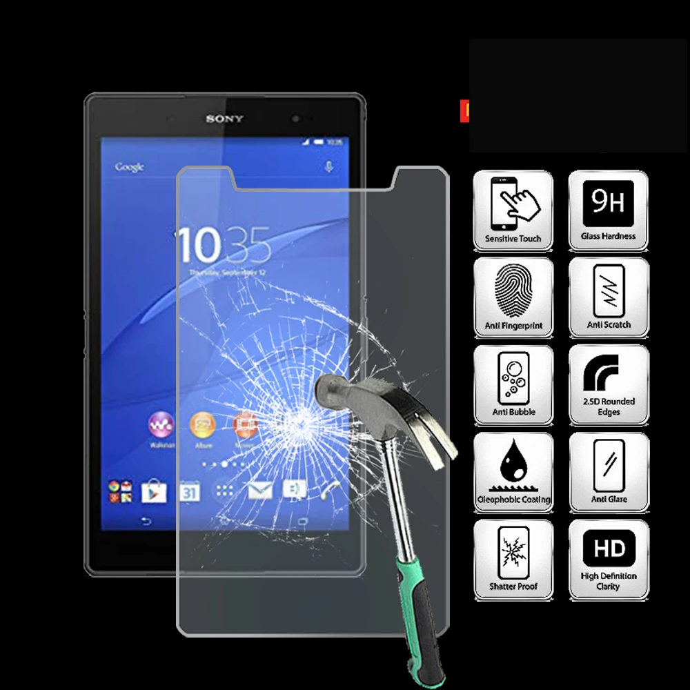 

For Sony Xperia Z3 Tablet Compact 8.0" Tablet Ultra Clear Tempered Glass Screen Protector Anti Fingerprint Proective Film