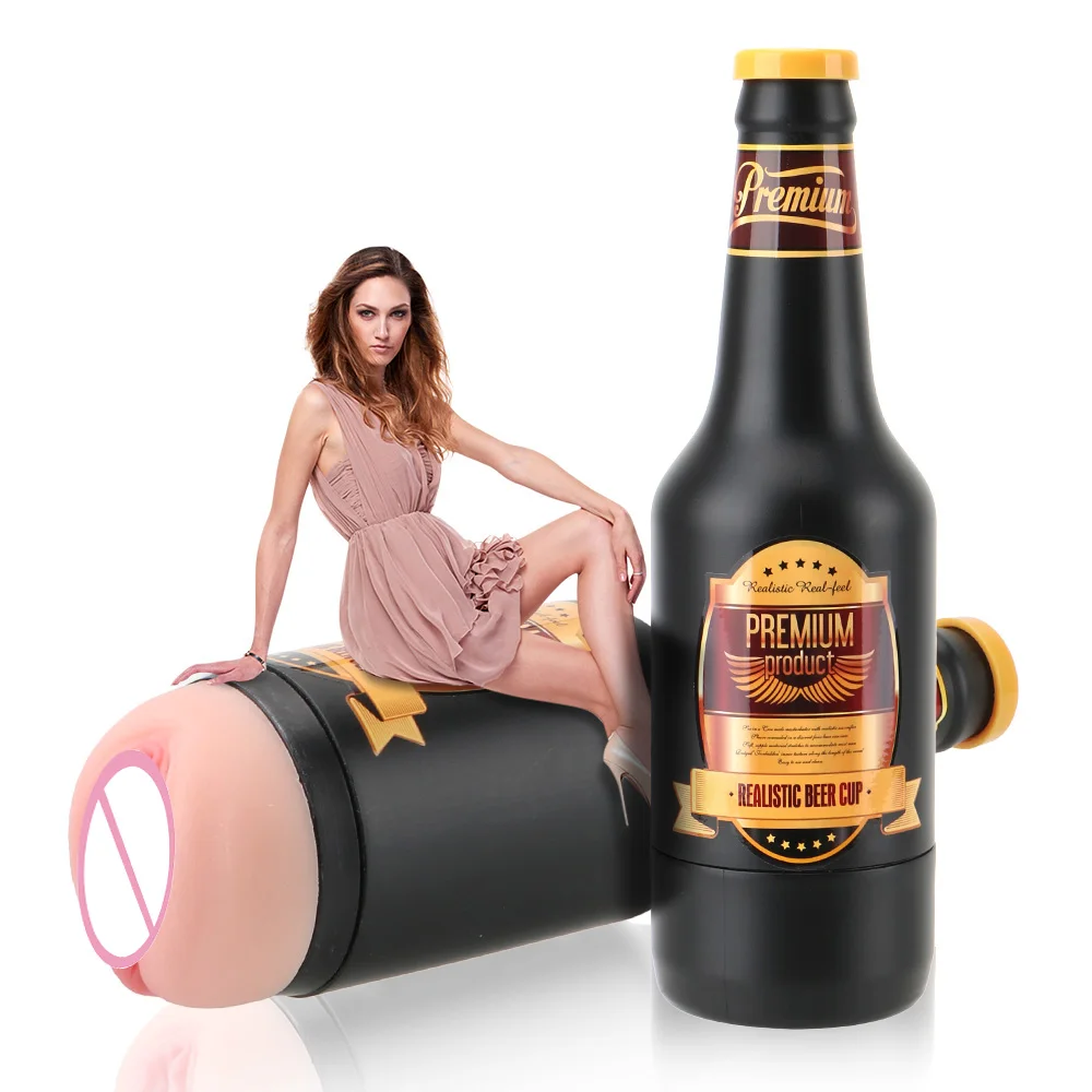 Sexy Bierflasche Männlicher Masturbator Vaginale Echte Muschi für Männer 18+ Eichel Saugen Penis Exerciser Sexspielzeug Erwachsene Erotikprodukt Shop 1