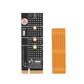 

M.2 NVME M Key SSD to PCI- E 4X Adapter Card Converter for Desktop PC with Black Heatsink