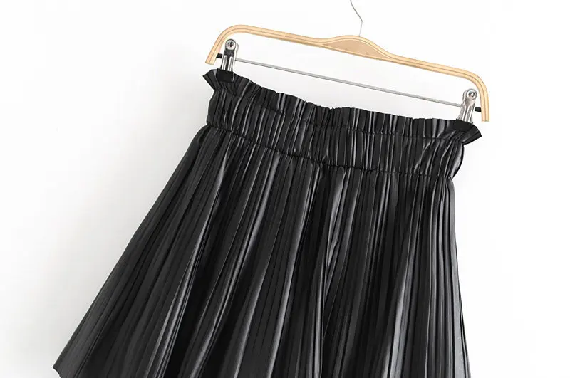 Искусственная кожа Faldas Mujer Moda черные юбки из искусственной кожи женская модная юбка из искусственной кожи Элегантные мини юбки с галстуком для женщин
