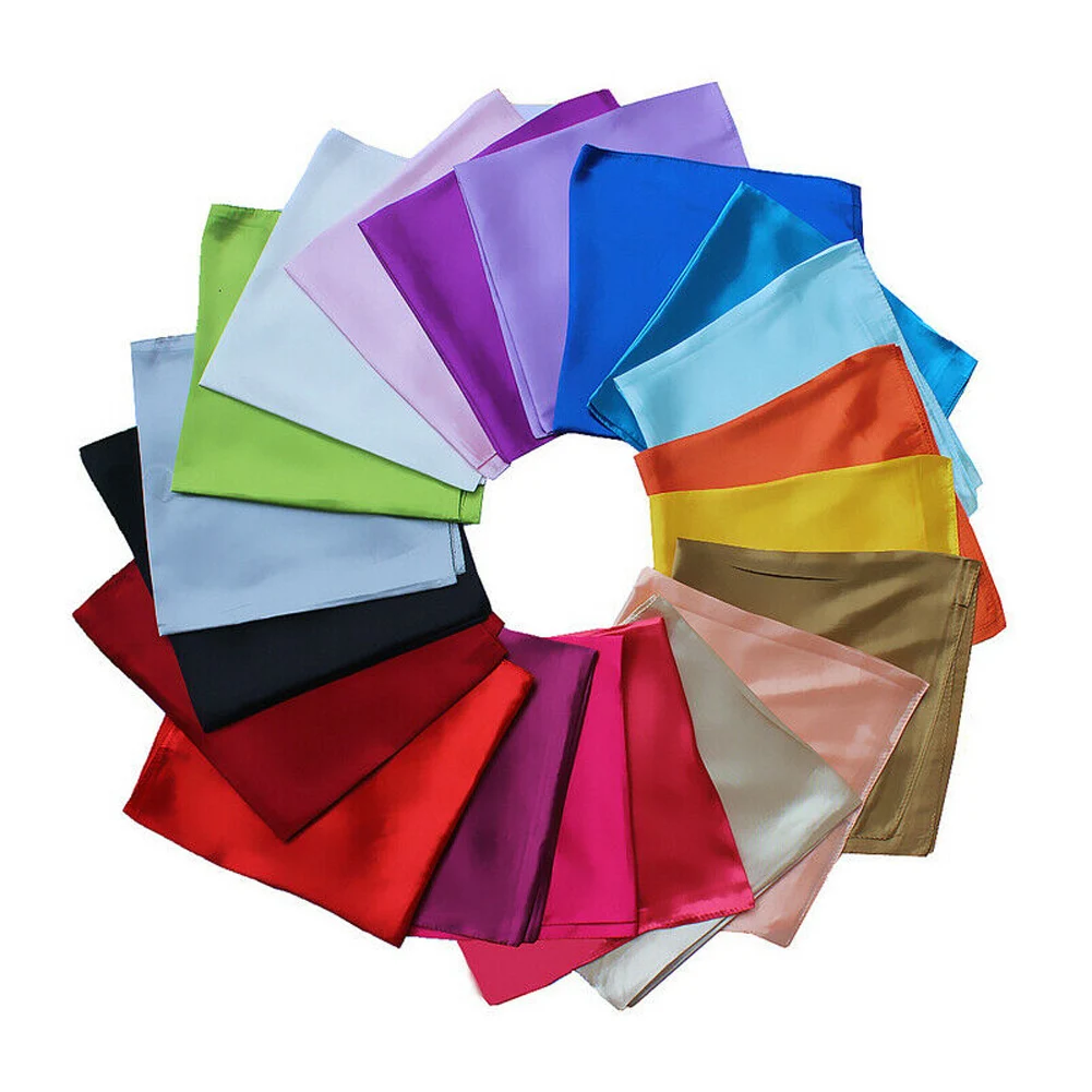 NEW Square scarf hair band for business women party elegant small vintage tight retro head neck silk satin scarf 60cm