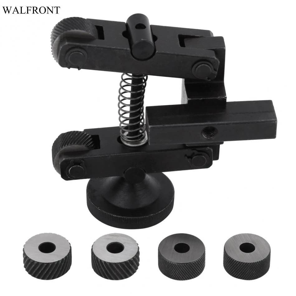 

1Pcs Durable Knurling Knurler Tool Holder Linear Knurl Tool Lathe Adjustable Shank with Wheel