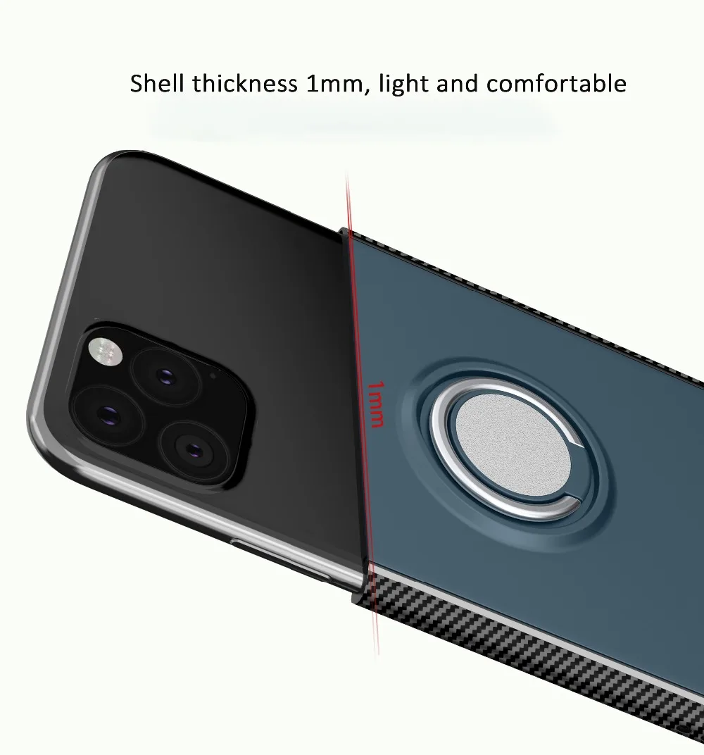 Для iphone 11 Pro Max роскошный противоударный чехол металлическое кольцо-держатель Комбинированный силиконовый чехол для iphone xx чехол для телефона