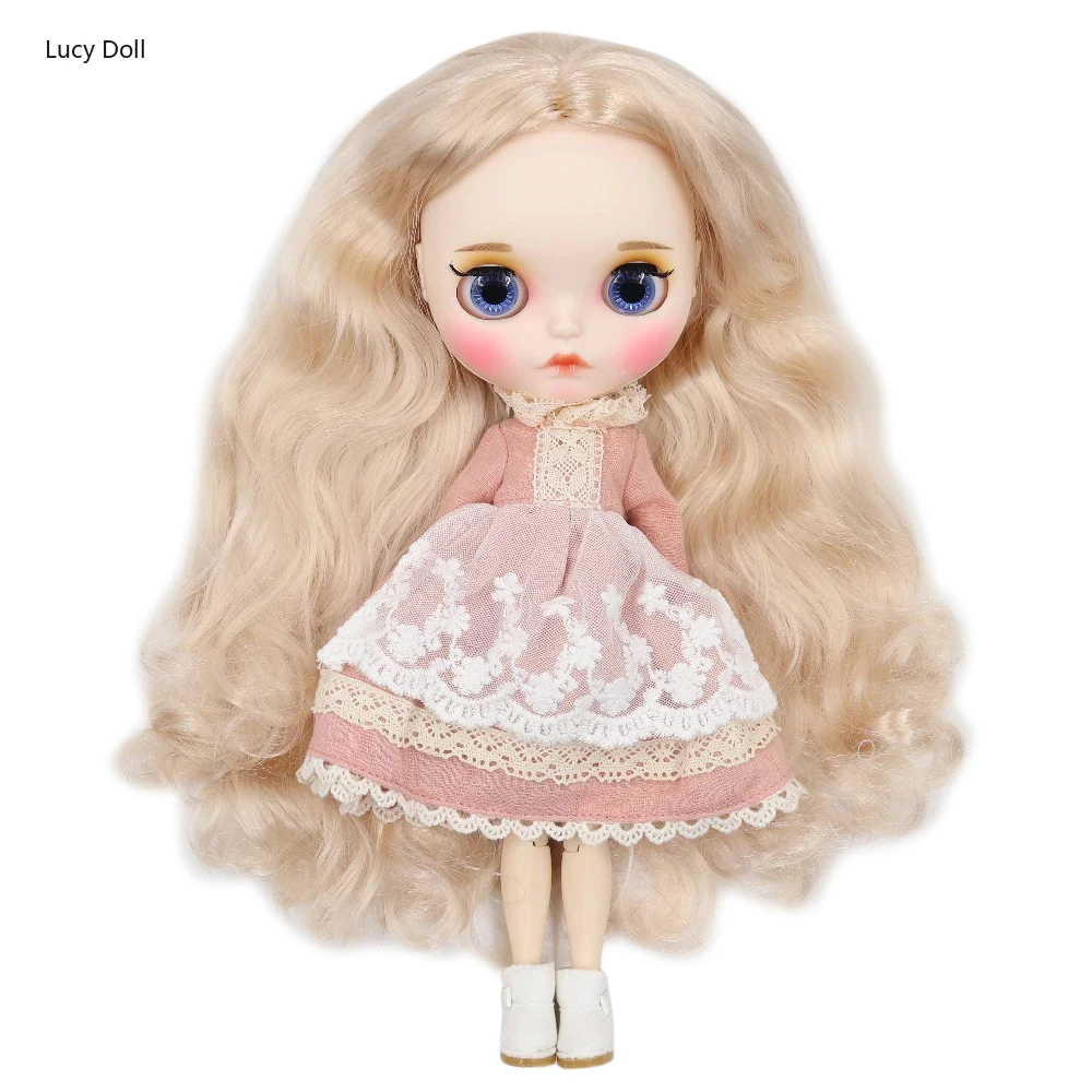 Factory Blythee Doll 1/6 Bjd White Skin Joint Body New Matte Face Carved Lips With Eyebrow Customized BL3139 Blonde Hair | Игрушки и