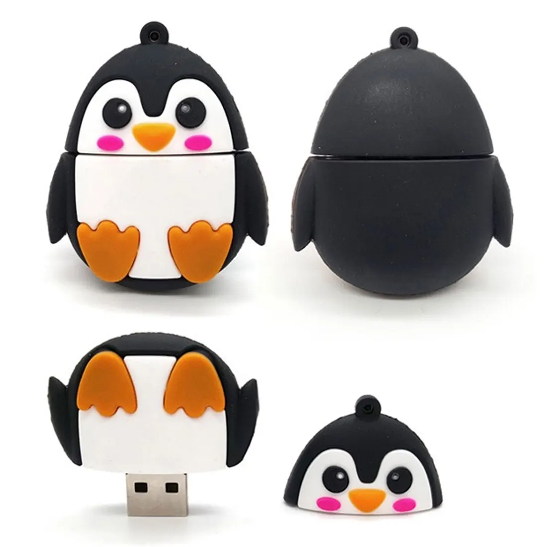 Компьютерный периферийный USB флеш-накопитель ПВХ пластиковый мультяшный USB флеш-накопитель
